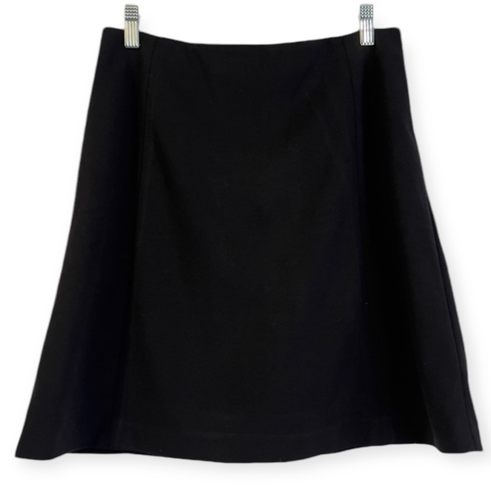White‎ House Black Market Skirt Women 6 Black A-Line Flat Front